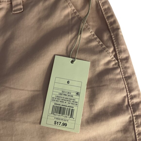 A New Day Chino Shorts, Size 6, Light Pink - Picture 3 of 6